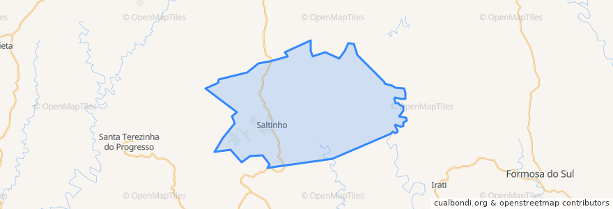 Mapa de ubicacion de Saltinho.