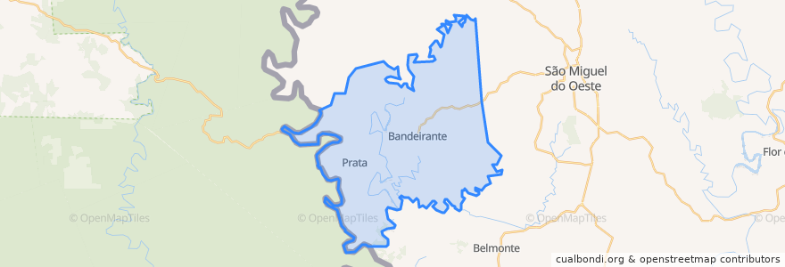 Mapa de ubicacion de Bandeirante.