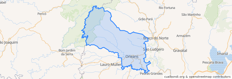 Mapa de ubicacion de Orleans.