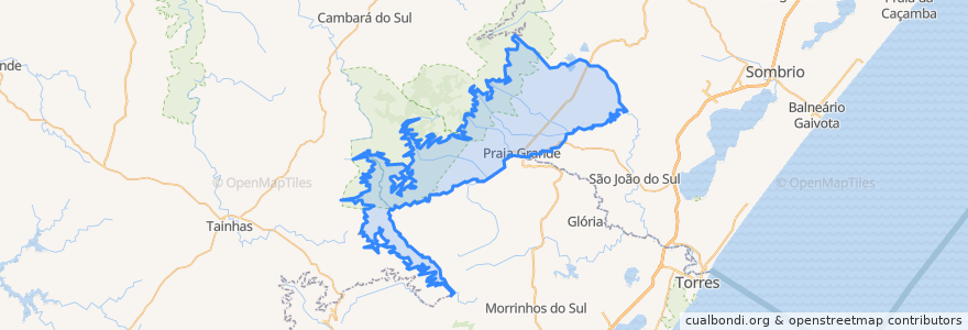 Mapa de ubicacion de Praia Grande.