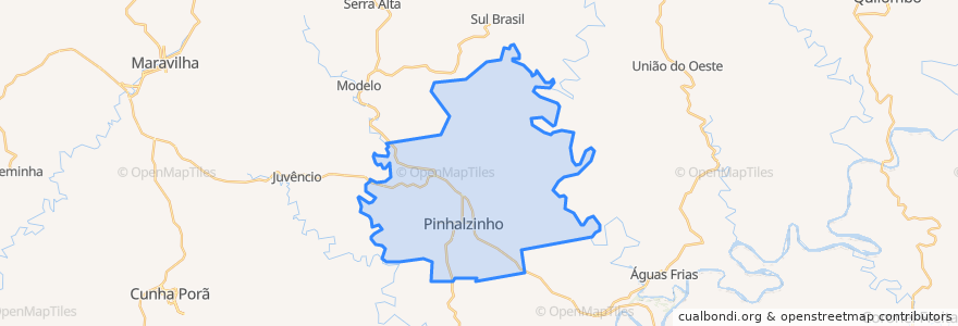 Mapa de ubicacion de Pinhalzinho.