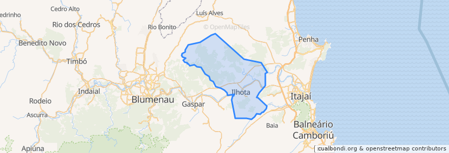 Mapa de ubicacion de Ilhota.