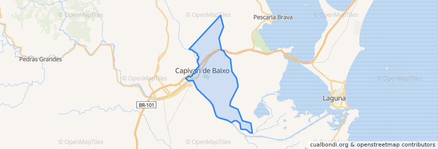 Mapa de ubicacion de Capivari de Baixo.