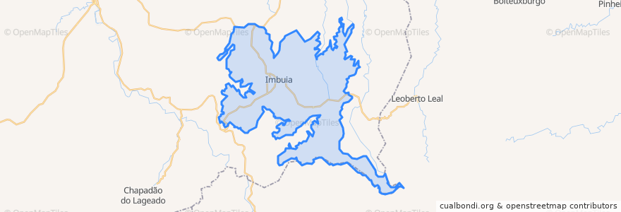 Mapa de ubicacion de Imbuia.