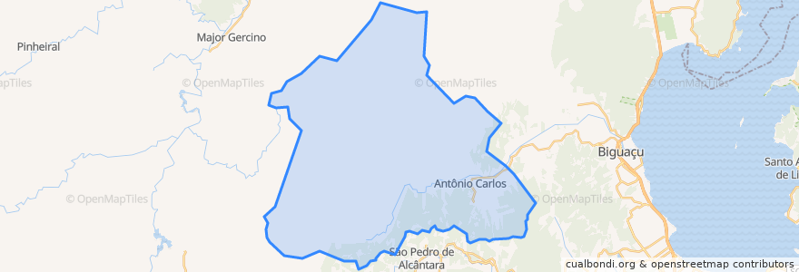 Mapa de ubicacion de Antônio Carlos.