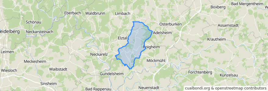 Mapa de ubicacion de Verwaltungsverband Schefflenztal.