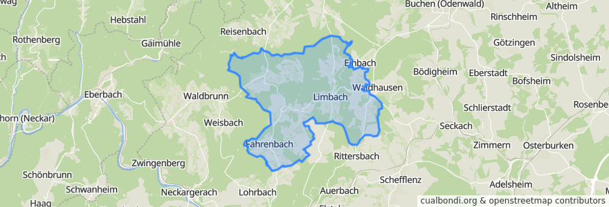 Mapa de ubicacion de Verwaltungsgemeinschaft Limbach.