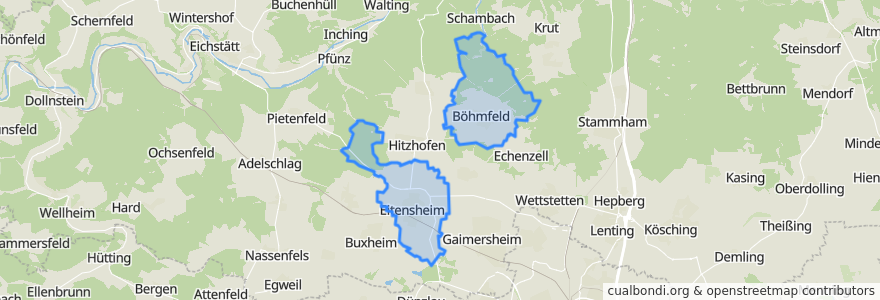 Mapa de ubicacion de Eitensheim (VGem).