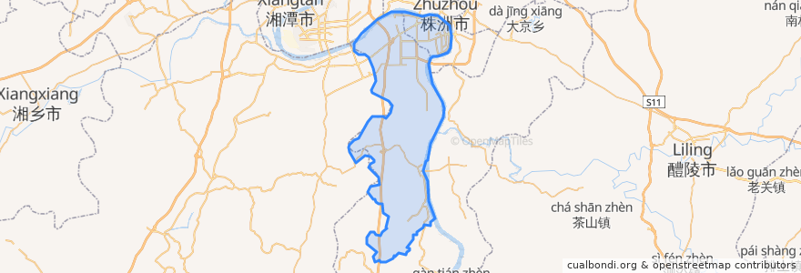 Mapa de ubicacion de 天元区.