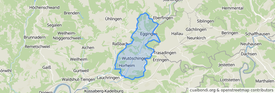 Mapa de ubicacion de Verwaltungsgemeinschaft Wutöschingen.