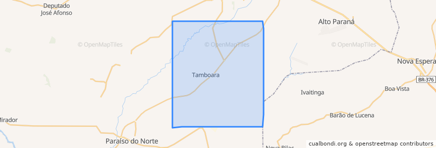 Mapa de ubicacion de Tamboara.