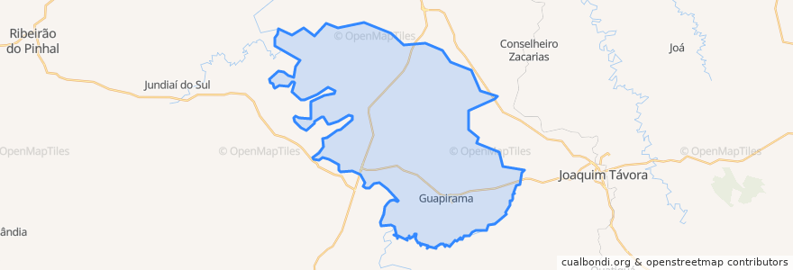 Mapa de ubicacion de Guapirama.