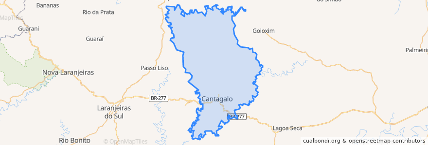 Mapa de ubicacion de Cantagalo.