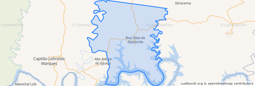 Mapa de ubicacion de Boa Vista da Aparecida.