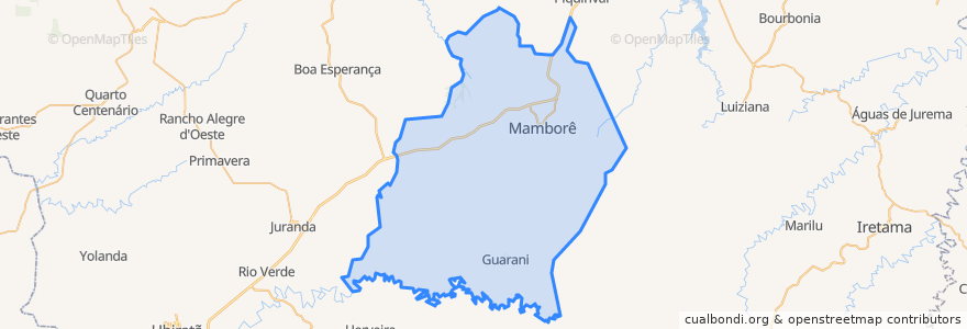 Mapa de ubicacion de Mamborê.