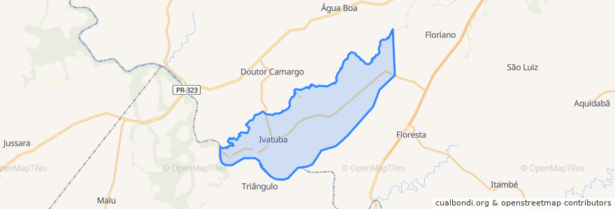 Mapa de ubicacion de Ivatuba.