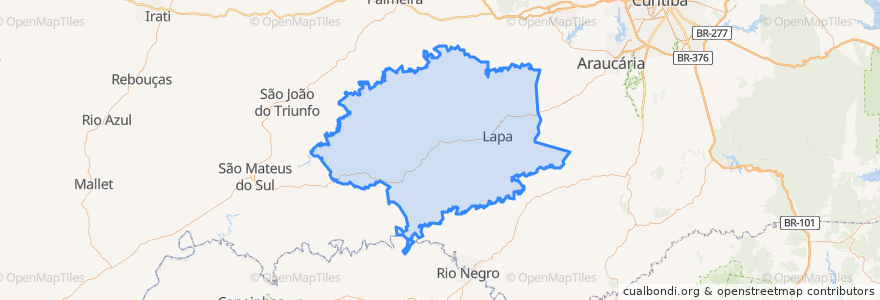 Mapa de ubicacion de Lapa.