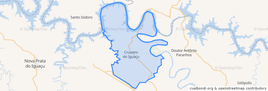 Mapa de ubicacion de Cruzeiro do Iguaçu.