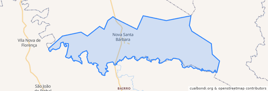 Mapa de ubicacion de Nova Santa Bárbara.