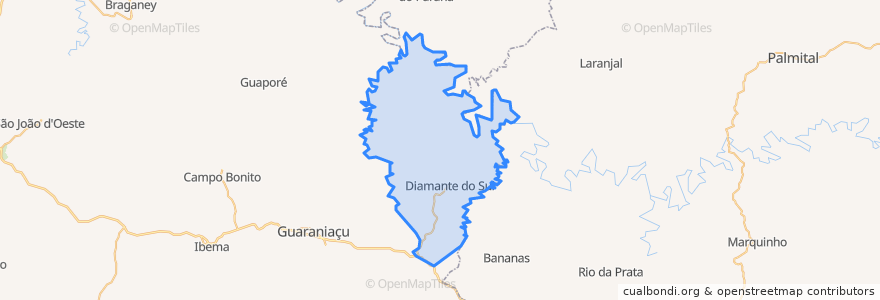 Mapa de ubicacion de Diamante do Sul.