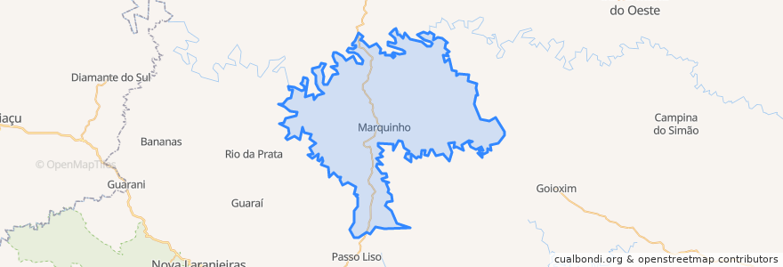 Mapa de ubicacion de Marquinho.