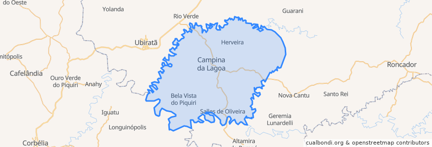 Mapa de ubicacion de Campina da Lagoa.