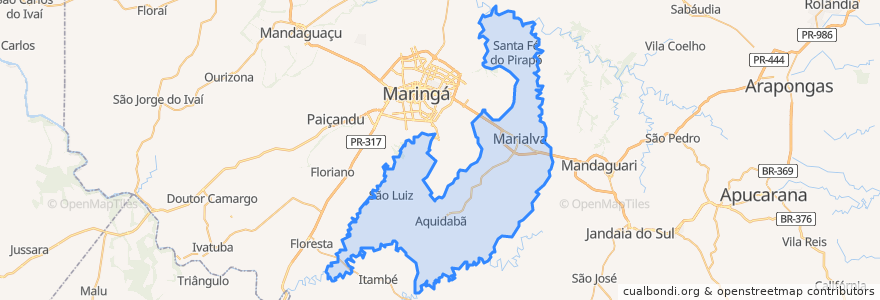 Mapa de ubicacion de Marialva.