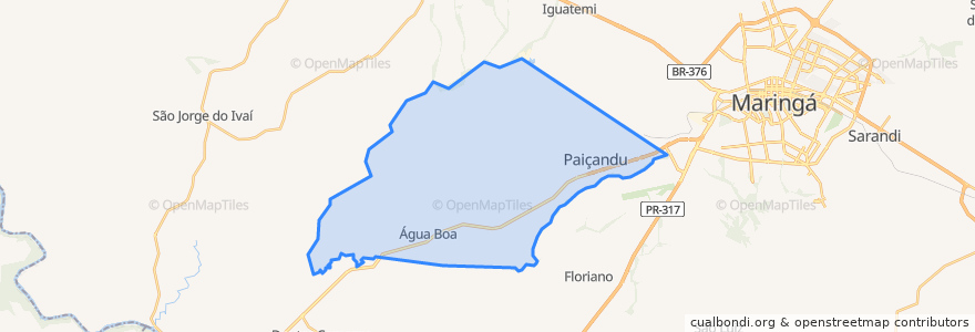 Mapa de ubicacion de Paiçandu.