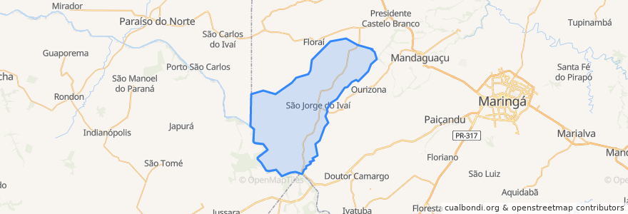 Mapa de ubicacion de São Jorge do Ivaí.