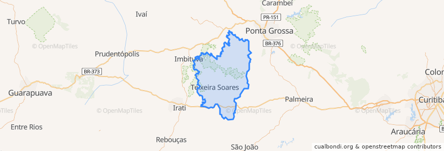 Mapa de ubicacion de Teixeira Soares.