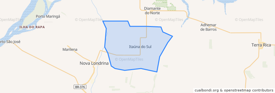 Mapa de ubicacion de Itaúna do Sul.