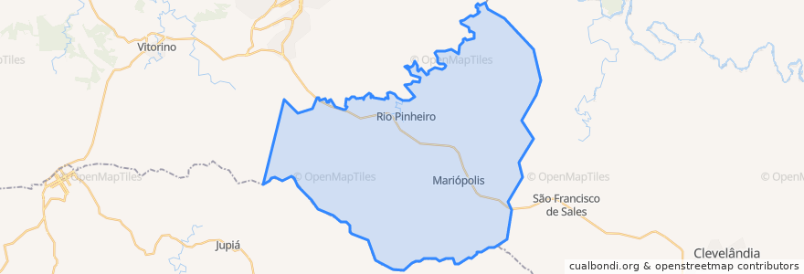 Mapa de ubicacion de Mariópolis.