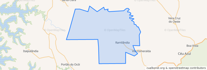 Mapa de ubicacion de Ramilândia.