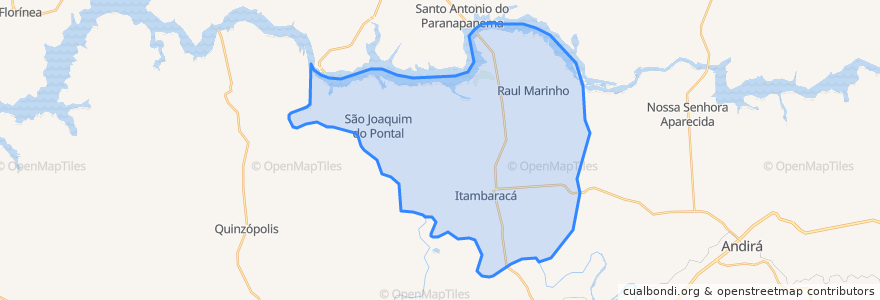 Mapa de ubicacion de Itambaracá.