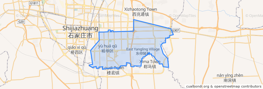 Mapa de ubicacion de 裕华区.