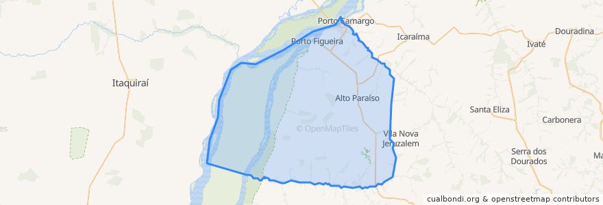 Mapa de ubicacion de Alto Paraíso.