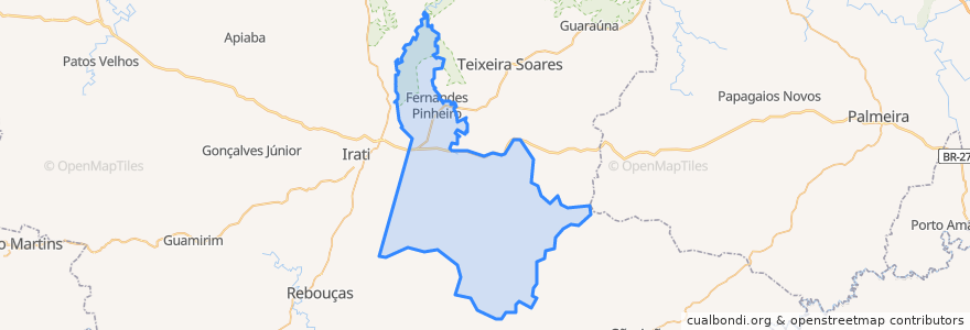 Mapa de ubicacion de Fernandes Pinheiro.