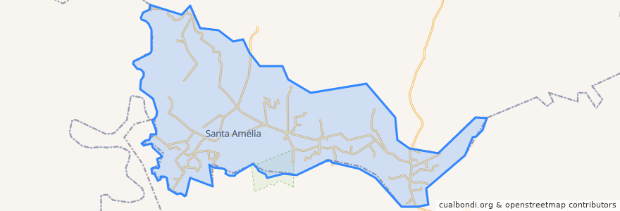 Mapa de ubicacion de Santa Amélia.