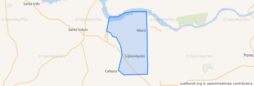 Mapa de ubicacion de Lupionópolis.