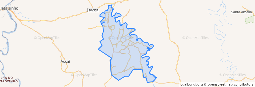 Mapa de ubicacion de Nova América da Colina.