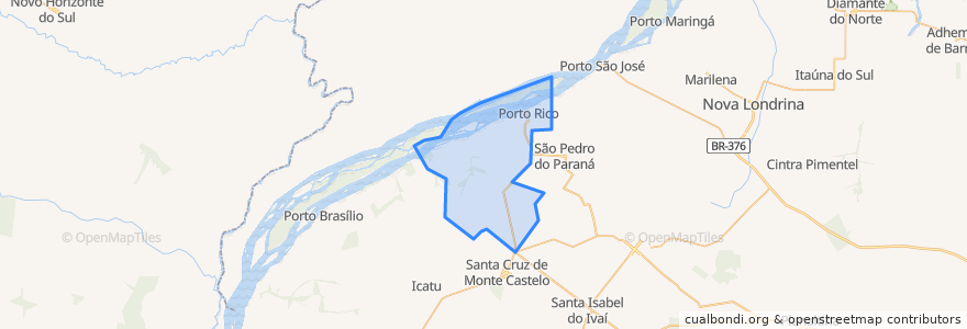 Mapa de ubicacion de Porto Rico.