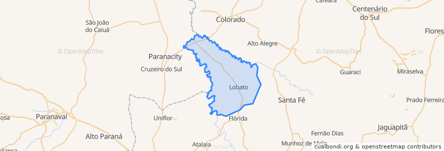 Mapa de ubicacion de Lobato.