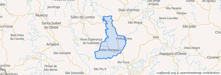 Mapa de ubicacion de Enéas Marques.