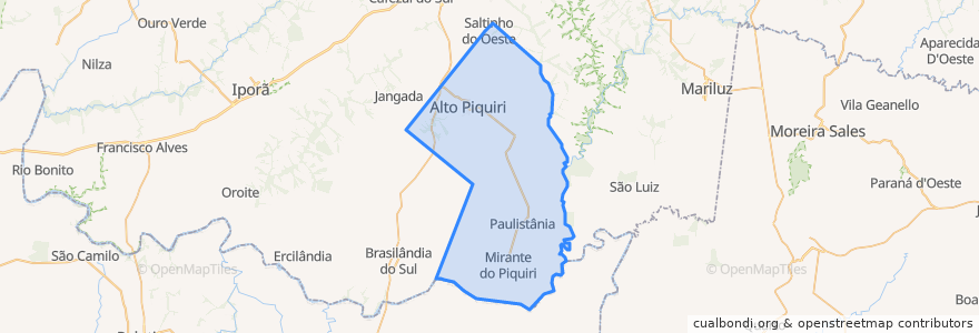 Mapa de ubicacion de Alto Piquiri.