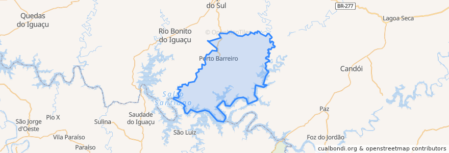 Mapa de ubicacion de Porto Barreiro.