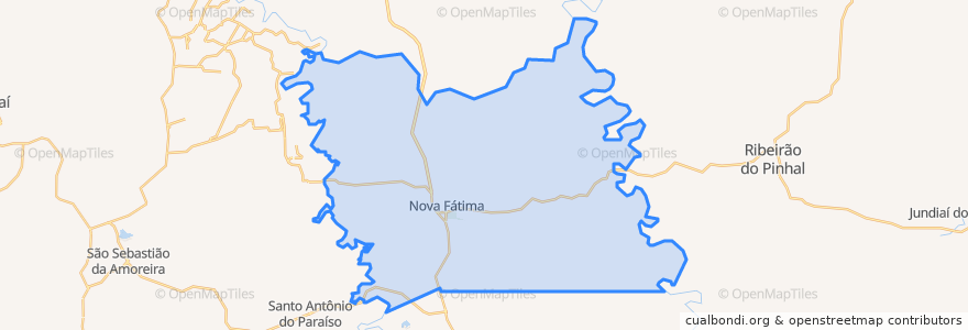 Mapa de ubicacion de Nova Fátima.