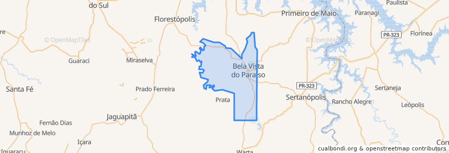 Mapa de ubicacion de Bela Vista do Paraíso.