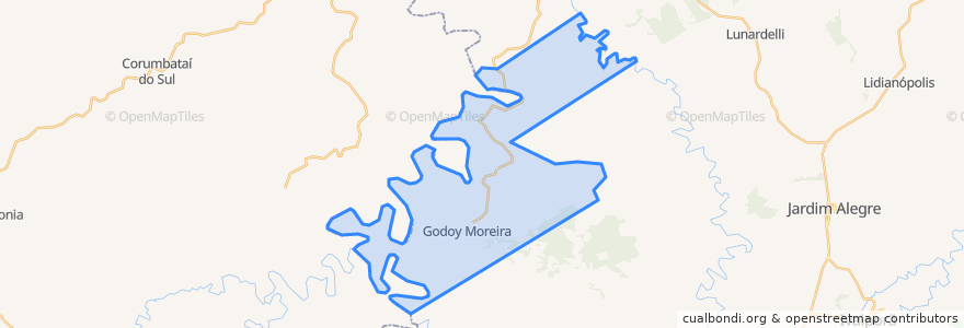 Mapa de ubicacion de Godoy Moreira.