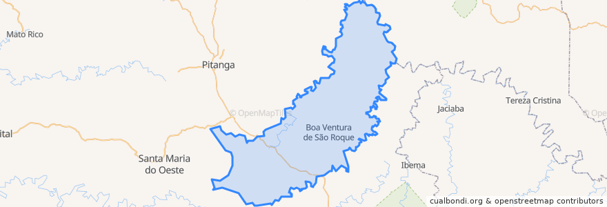 Mapa de ubicacion de Boa Ventura de São Roque.