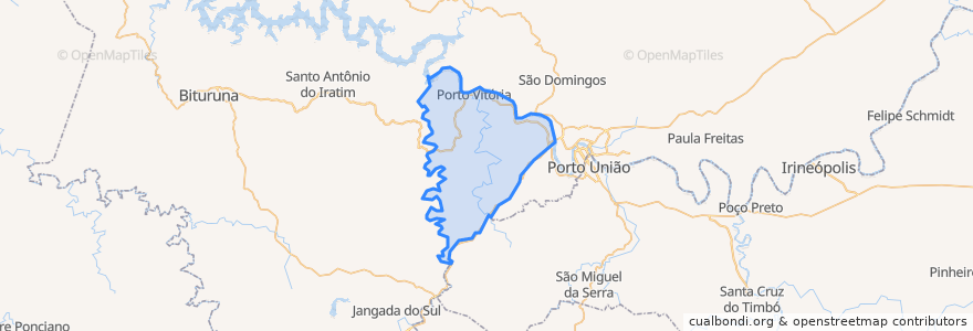 Mapa de ubicacion de Porto Vitória.